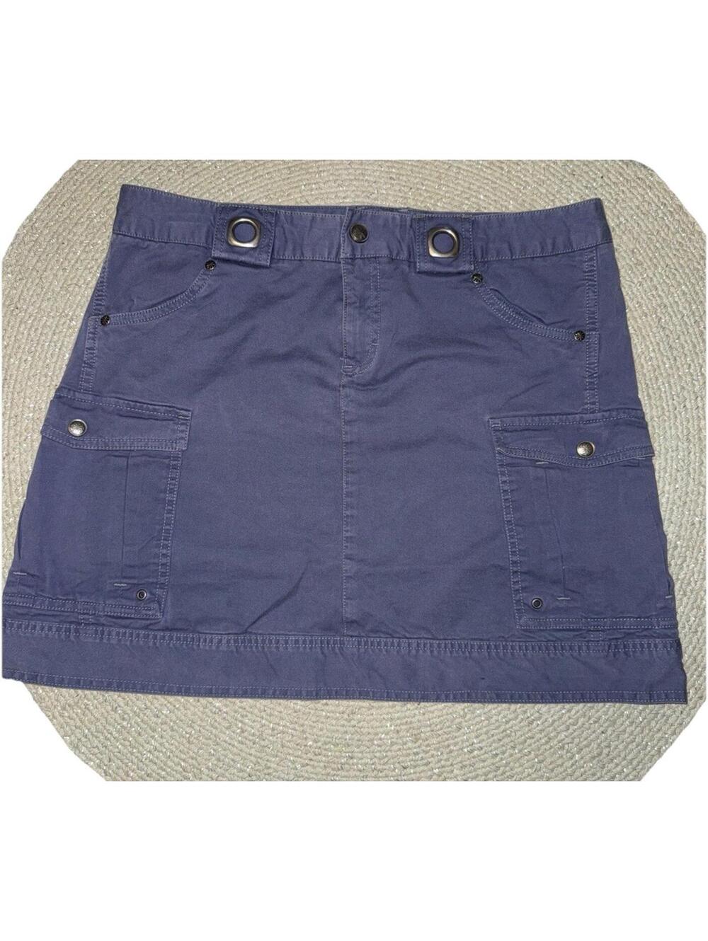Athleta womens purple Cargo Skirt sz 10 Take A Hike Mini Utility Boho Pockets